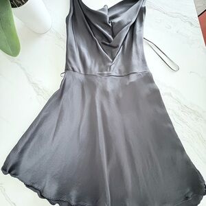 Zara Black Satin Dress